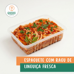 ESPAGUETE COM RAGU DE LINGUIÇA FRESCA - 350G