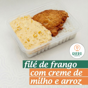FILÉ DE FRANGO COM CREME DE MILHO E ARROZ - 350G